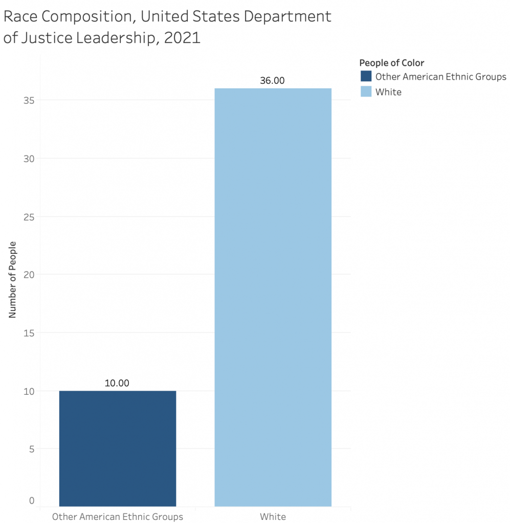 U.S. Department of Justice race composition chart