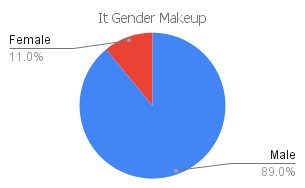 'IT' gender makeup chart