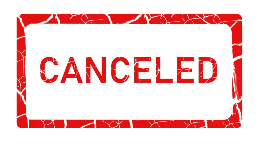 canceled sign